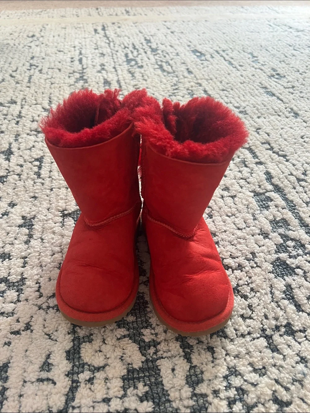 UGG Kids Red Sheepskin Boot